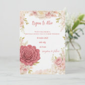 花結婚式招待状 招待状 (スタンド正面)