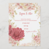 花結婚式招待状 招待状 (正面/裏面)