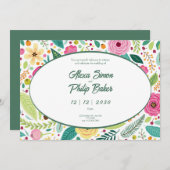 花結婚模様 招待状 (正面/裏面)