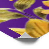 花結婚紫モダンの誓い ポスター (角)