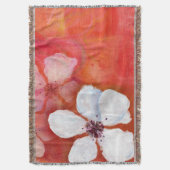 花絵を描と渦巻き スローブランケット (正面縦)