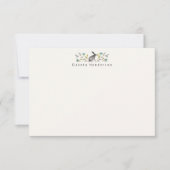 花絵を描の中の兎 サンキューカード (正面)