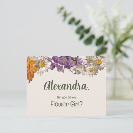 花絵を描は花の娘 インビテーションポストカード (スタンド正面)