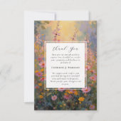 花絵を描悔やみや弔慰写真葬儀 サンキューカード (正面)