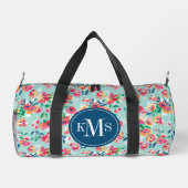 花絵を描模様 ダッフルバッグ (裏面)