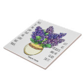 花絵を描、詩篇118:24 タイル (側面)