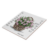 花絵を描、詩篇118:24 タイル (側面)