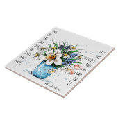 花絵を描、詩篇118:24 タイル (側面)