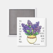 花絵を描、詩篇118:24 マグネット (正面/裏面)