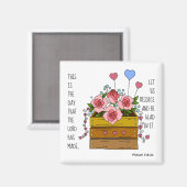 花絵を描、詩篇118:24 マグネット (正面/裏面)