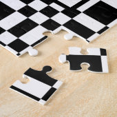 花絵を描、詩編118:24、チェック板バック ジグソーパズル (側面)