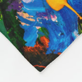 花絵モネ絵画のクロード フリースブランケット (角)