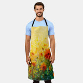 花絵モネ絵画の絶妙な印象 エプロン (着用した状態)