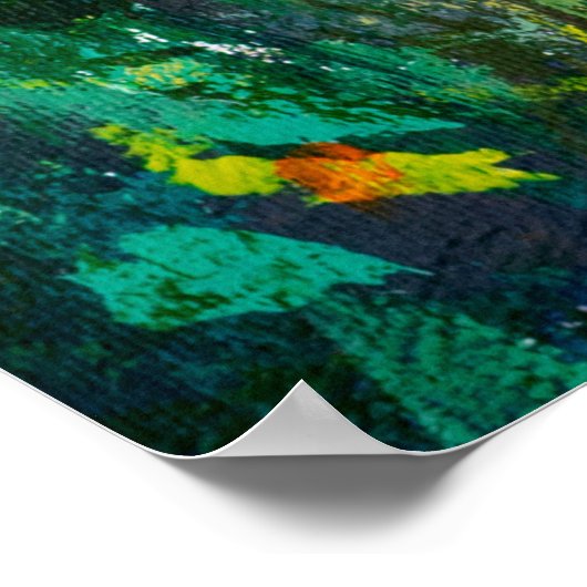 花絵モネ絵画の絶妙な印象 ポスター (角)