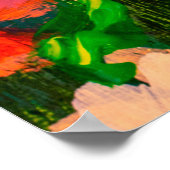 花絵モネ絵画の絶妙な印象 ポスター (角)