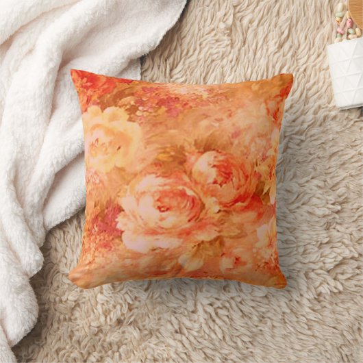 花絵画の可逆枕 クッション (ブランケット)