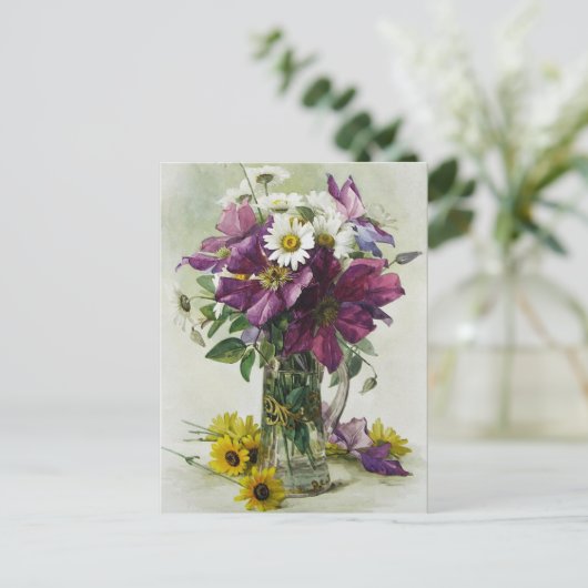 花絵画の母の日ポール・デ・ロンプレ ポストカード (スタンド正面)