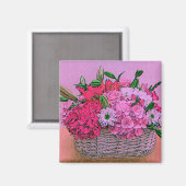 花絵画籠 マグネット (正面/裏面)