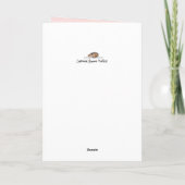 花緑とピンクのフローラハッピーバースデー カード (裏面)