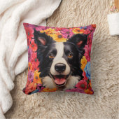 花縁どに咲く クッション (ブランケット)