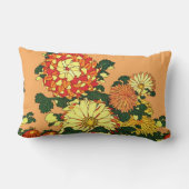 花縁ど日本の、まんだらオレンジ、金ゴールド ランバークッション (裏面)