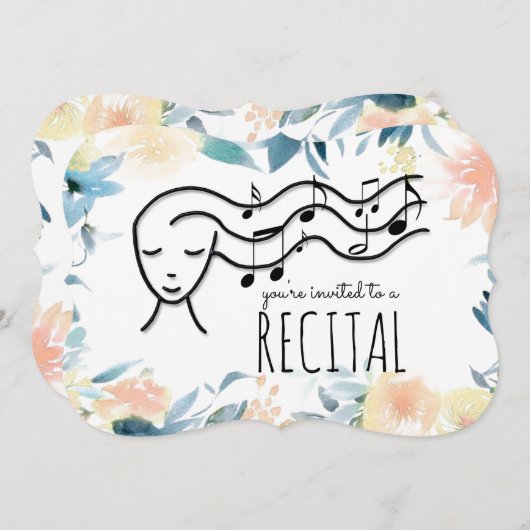 花縁ど楽発表会 招待状 (正面/裏面)