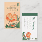 花美しいオレンジポピーCC0697大原小村 名刺 (正面/裏面)