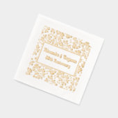 花背景 あらゆる行事 - 50周年記念 箔ナプキン (左)