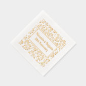 花背景 あらゆる行事 - 50周年記念 箔ナプキン (右)