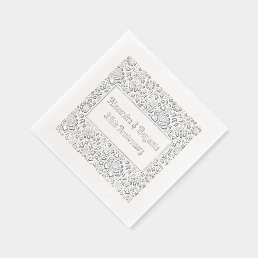 花背景 #2 どんなシーンにも 50周年記念 箔ナプキン (右)