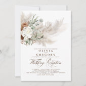 花自然とパンパスグラスウェディングレセプション 招待状 (正面)