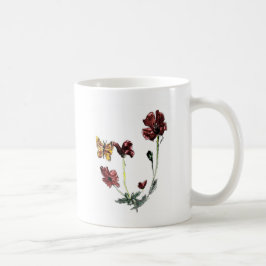 花自然アートバタフライポピー コーヒーマグカップ