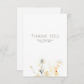 花自然ミニマリスト小さありがとう サンキューカード (正面/裏面)