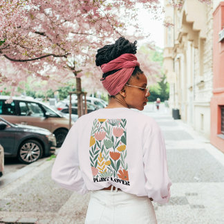 花自然柄 – テラコッタ、セージ&ダスティピン スウェットシャツ