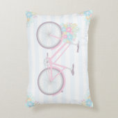 花自転車かわいいパステルコージーピロー アクセントクッション (正面(垂直))