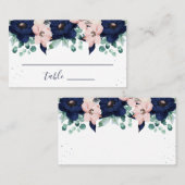 花航海のネイビーブルーと赤面ピンク |護衛 プレイスカード (正面/裏面)