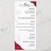 花色の赤いバラ結婚ズ メニュー (正面)