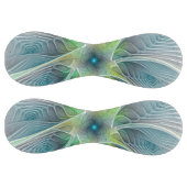 花色ファンタジーモダン青緑フラクタルフラワー ソフトボール (パネル)