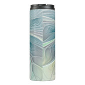 花色ファンタジーモダン青緑フラクタルフラワー タンブラー (裏面)