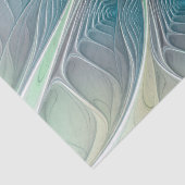 花色ファンタジーモダン青緑フラクタルフラワー 薄葉紙 (詳細)