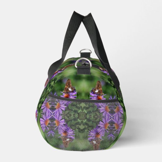 花色彩の鮮やかの上の蝶の女パーソナライズされた性 ダッフルバッグ (右)