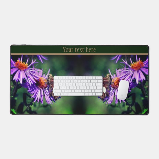 花色彩の鮮やかの上の蝶の女パーソナライズされた性 デスクマット (キーボード&マウス)
