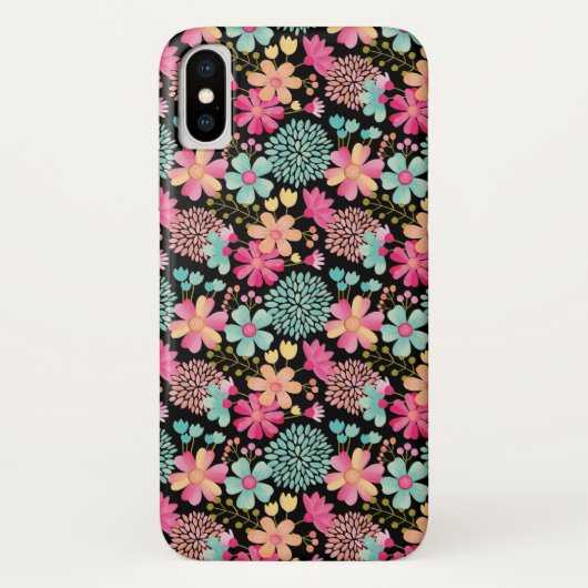 花色彩の鮮やか柄IPHONE Xケースカバー Case-Mate iPhoneケース (裏面)