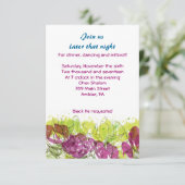 花色彩の鮮やか花バーバー(ユダヤ教の)バル・ミツバースターパーティーカード 招待状 (スタンド正面)