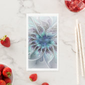 花色抽象芸術モダンフラクタル花と青 (インサイチュ)