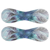 花色抽象芸術モダンフラクタル花と青 ソフトボール (パネル)