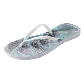 花色抽象芸術モダンフラクタル花と青 ビーチサンダル (アングル)