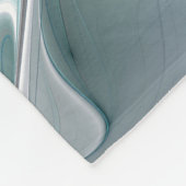 花色抽象芸術モダンフラクタル花と青 フリースブランケット (角)