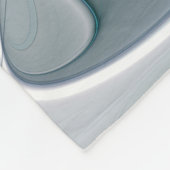 花色抽象芸術モダンフラクタル花と青 フリースブランケット (角)