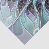 花色抽象芸術モダンフラクタル花と青 薄葉紙 (詳細)